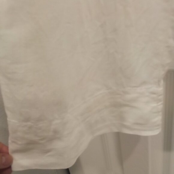 Land N Sea  High rise wide leg white linen pants with sash - Picture 4 of 10